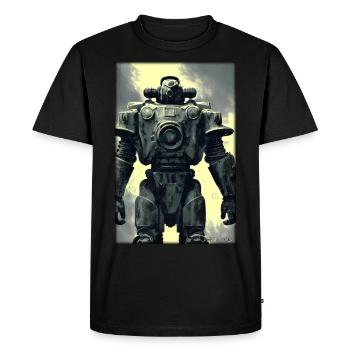Kampfbot Robot Super Soldier Machine Warrior - Men's Premium Organic T-Shirt - black - Front - Nico (187cm)