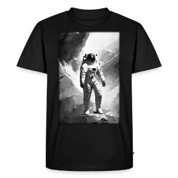 Astronaut Future Sci-Fi Technology - Men's Premium Organic T-Shirt - black - Front - Nico (187cm)