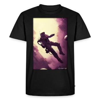 Astronaut Future Sci-Fi Technology - Men's Premium Organic T-Shirt - black - Front - Nico (187cm)