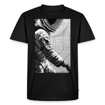 Astronaut Future Sci-Fi Technology - Men's Premium Organic T-Shirt - black - Front - Nico (187cm)