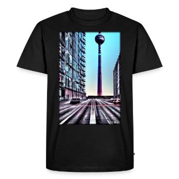 Tour de télévision de Berlin Berlin City Landmark - T-shirt Premium bio Homme - noir - Devant - Nico (187cm)