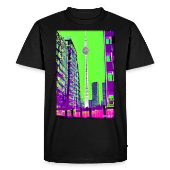 Tour de télévision de Berlin Berlin City Landmark - T-shirt Premium bio Homme - noir - Devant - Nico (187cm)