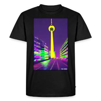 Tour de télévision de Berlin Berlin City Landmark - T-shirt Premium bio Homme - noir - Devant - Nico (187cm)