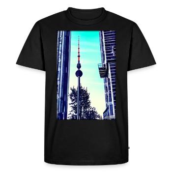 Tour de télévision de Berlin Berlin City Landmark - T-shirt Premium bio Homme - noir - Devant - Nico (187cm)