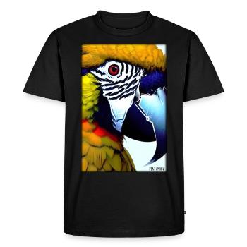 Parrot Parrot Bird Birds Macaw Animal Wildlife - Men's Premium Organic T-Shirt - black - Front - Nico (187cm)