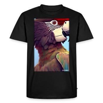 Parrot Parrot Bird Birds Macaw Animal Wildlife - Men's Premium Organic T-Shirt - black - Front - Nico (187cm)