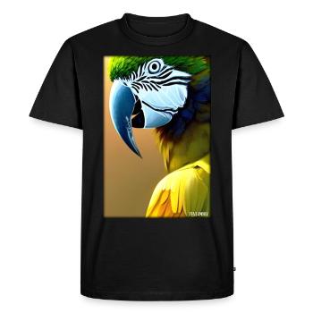 Parrot Parrot Bird Birds Macaw Animal Wildlife - Men's Premium Organic T-Shirt - black - Front - Nico (187cm)