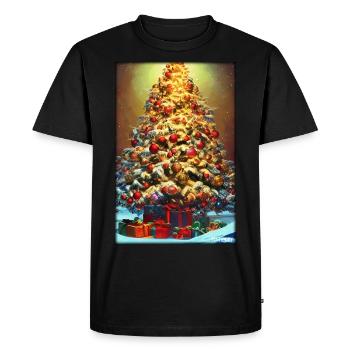 Christmas Christmas Tree Christmas Winter - Men's Premium Organic T-Shirt - black - Front - Nico (187cm)