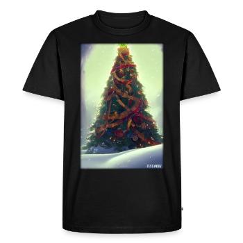 Christmas tree Christmas winter - Men's Premium Organic T-Shirt - black - Front - Nico (187cm)