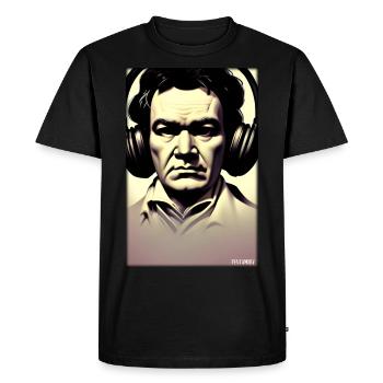 Ludwig van Beethoven DJ Casque Fête musicale - T-shirt Premium bio Homme - noir - Devant - Nico (187cm)