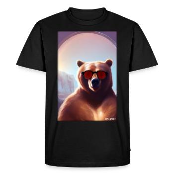 Bear Sunglasses Wildlife Forest Animals Wilderness - Men's Premium Organic T-Shirt - black - Front - Nico (187cm)