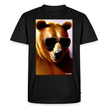 Bear Sunglasses Wildlife Forest Animals Wilderness - Men's Premium Organic T-Shirt - black - Front - Nico (187cm)