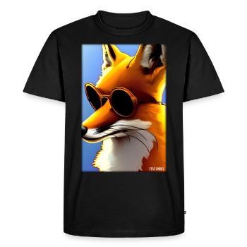 Fox Sunglasses Wildlife Forest Animals Wilderness - Men's Premium Organic T-Shirt - black - Front - Nico (187cm)
