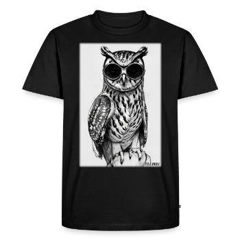 Owl Sunglasses Wildlife Bird Forest Animal Forest - Men's Premium Organic T-Shirt - black - Front - Nico (187cm)