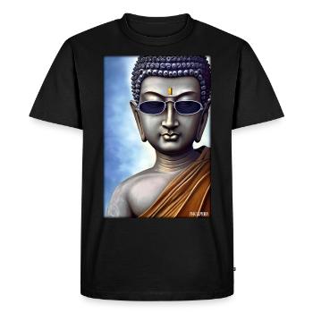 Buddha Siddhartha Gautama Sunglasses Religion - Men's Premium Organic T-Shirt - black - Front - Nico (187cm)