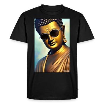 Buddha Siddhartha Gautama Sunglasses Religion - Men's Premium Organic T-Shirt - black - Front - Nico (187cm)