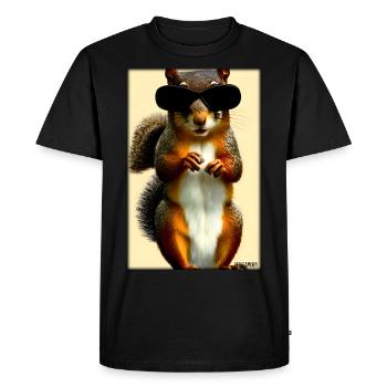 Écureuil Lunettes de soleil Faune Forêt Forêt Forêt - T-shirt Premium bio Homme - noir - Devant - Nico (187cm)