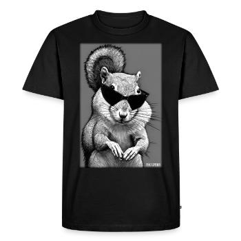Écureuil Lunettes de soleil Faune Forêt Forêt Forêt - T-shirt Premium bio Homme - noir - Devant - Nico (187cm)