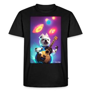 Chien Guitare Animal de compagnie Musicien Chien Ami - T-shirt Premium bio Homme - noir - Devant - Nico (187cm)