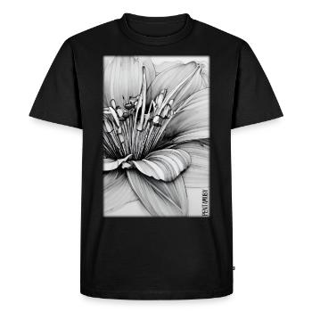 Lilies Lily Family Flower Spring Meadow Green - Men's Premium Organic T-Shirt - black - Front - Nico (187cm)