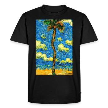 Palm Beach Holiday Summer Sun Sea Travel Holidays - T-shirt Premium bio Homme - noir - Devant - Nico (187cm)
