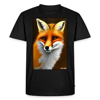 Renard Faune Animaux forestiers Nature sauvage - T-shirt Premium bio Homme - noir - Devant - Nico (187cm)