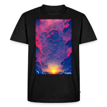 Sunset Sunset Sun Sky Nature Summer - Men's Premium Organic T-Shirt - black - Front - Nico (187cm)