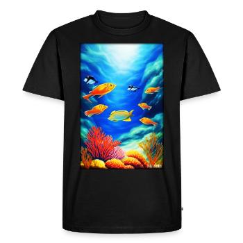 Marine Life Underwater World Fish Sea Animal Lake - Men's Premium Organic T-Shirt - black - Front - Nico (187cm)