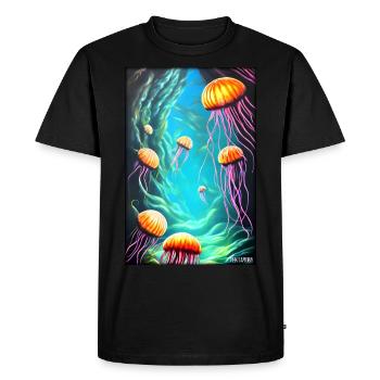 Marine Life Underwater World Fish Sea Animal Lake - Men's Premium Organic T-Shirt - black - Front - Nico (187cm)