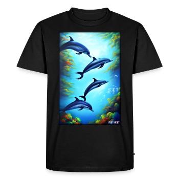 Marine Life Underwater World Fish Sea Animal Lake - Men's Premium Organic T-Shirt - black - Front - Nico (187cm)