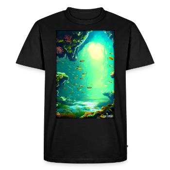 Marine Life Underwater World Fish Sea Animal Lake - Men's Premium Organic T-Shirt - black - Front - Nico (187cm)