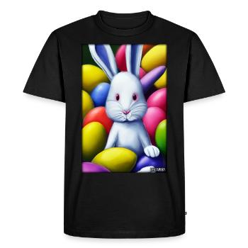 Rabbit Easter Easter Pet Easter Holiday - Men's Premium Organic T-Shirt - black - Front - Nico (187cm)