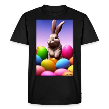 Rabbit Easter Easter Pet Easter Holiday - Men's Premium Organic T-Shirt - black - Front - Nico (187cm)