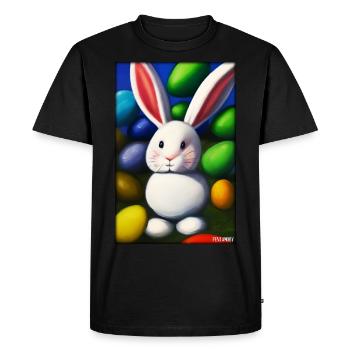Rabbit Easter Easter Pet Easter Holiday - Men's Premium Organic T-Shirt - black - Front - Nico (187cm)