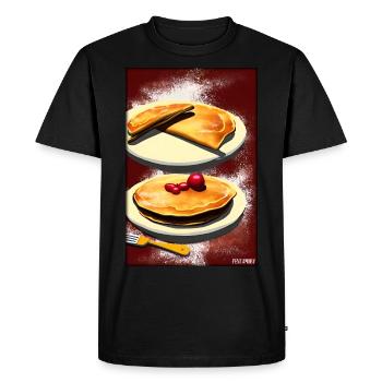 Pancakes Breakfast Delicious Food Baking Food Food - Men's Premium Organic T-Shirt - black - Front - Nico (187cm)