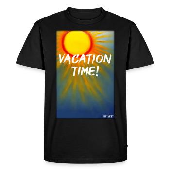 VACATION TIME- Holiday Sun Party Beach Sea - Men's Premium Organic T-Shirt - black - Front - Nico (187cm)