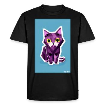 Cat Cat Polygon Animal House Tiger Pet - Men's Premium Organic T-Shirt - black - Front - Nico (187cm)