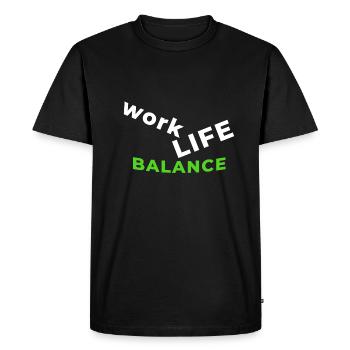 Belle idée de cadeau de travail équilibre de vie de chemise - T-shirt Premium bio Homme - noir - Devant - Nico (187cm)