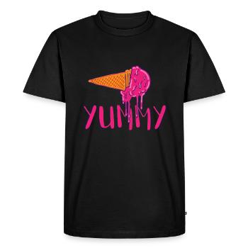 | délicieux délicieux | | de crème glacée | d’été Mangez de la crème glacée - T-shirt Premium bio Homme - noir - Devant - Nico (187cm)