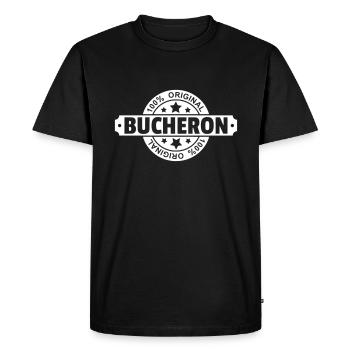 Bûcheron - T-shirt Premium bio Homme - noir - Devant - Nico (187cm)
