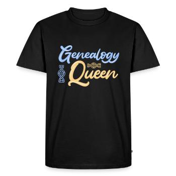 Généalogiste - T-shirt Premium bio Homme - noir - Devant - Nico (187cm)