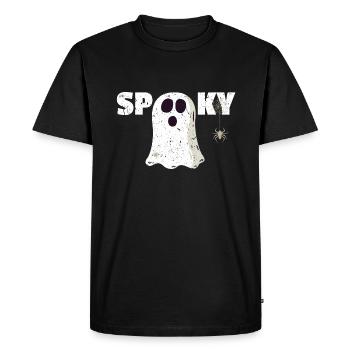 Fantômes - Spooky - T-shirt Premium bio Homme - noir - Devant - Nico (187cm)