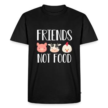 Bien-être végétalien - T-shirt Premium bio Homme - noir - Devant - Nico (187cm)