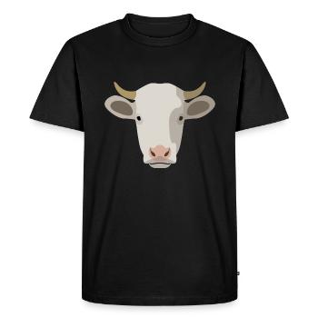 vache - T-shirt Premium bio Homme - noir - Devant - Nico (187cm)
