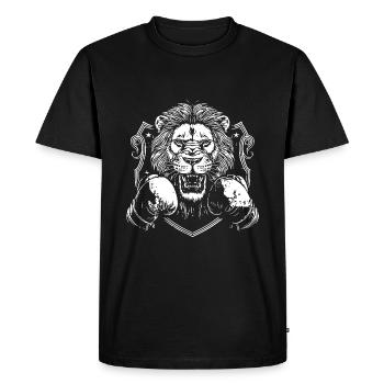 Lion Boxer Boxe MMA - T-shirt Premium bio Homme - noir - Devant - Nico (187cm)