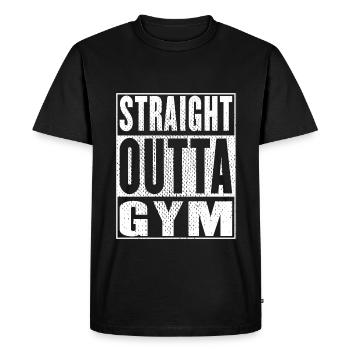 Straight Outta Gym Vintag - T-shirt Premium bio Homme - noir - Devant - Nico (187cm)