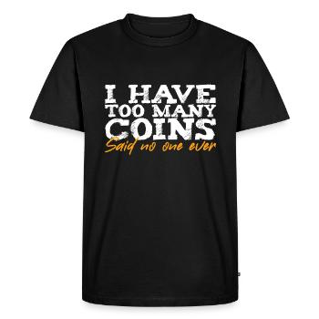 Les collectionneurs de pièces collectent des pièces - T-shirt Premium bio Homme - noir - Devant - Nico (187cm)