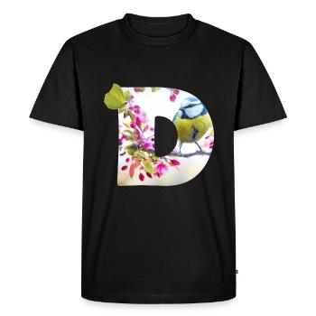 spring bird butterfly d - Men's Premium Organic T-Shirt - black - Front - Nico (187cm)