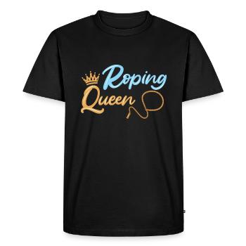 Team Roping - Men's Premium Organic T-Shirt - black - Front - Nico (187cm)