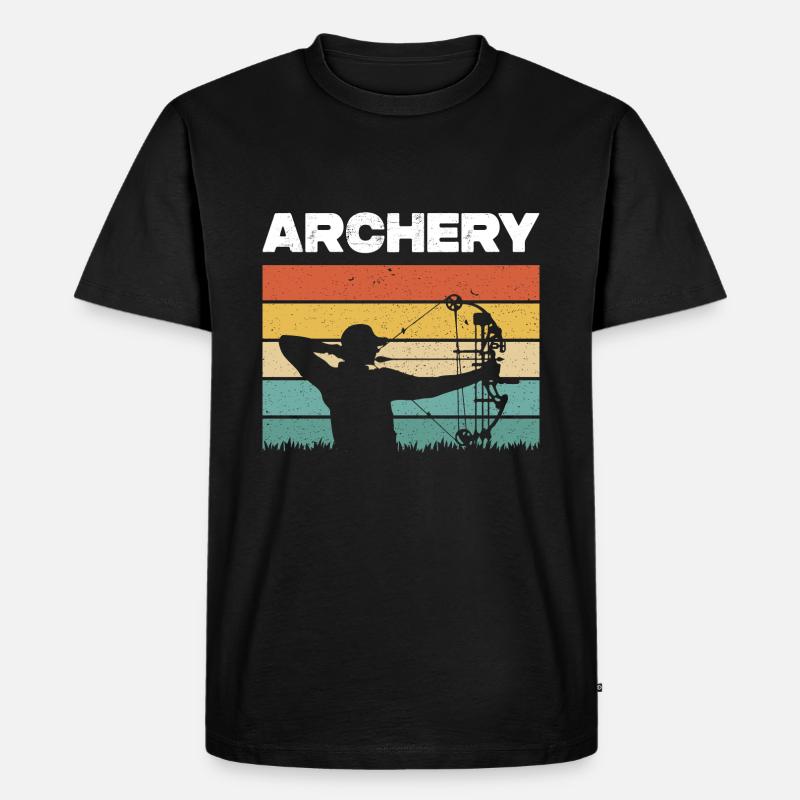 Archery Compound Bow Archer - Men's Premium Organic T-Shirt - black